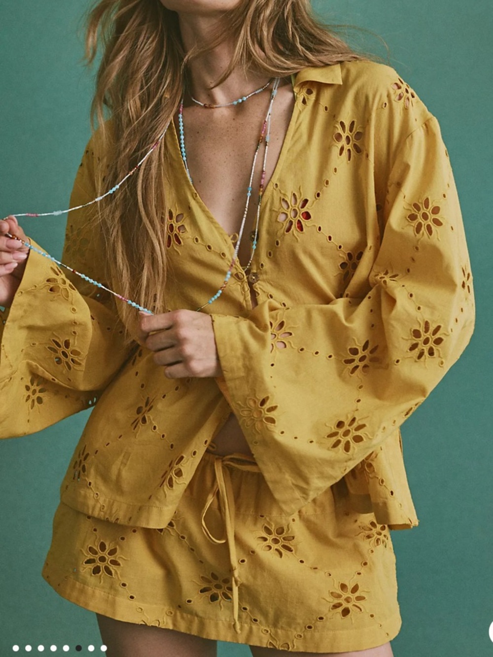 Matthew Williamson x Free People Mesquida Broderie Anglais Boho Top - Picture 12 of 15